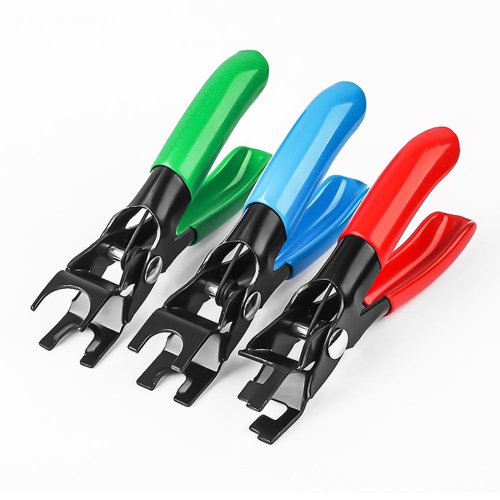 Automotive Fuel Line Disconnect Pliers 3Pc Set Alloy Forged Quick Release Hose Alloy Green Red Bule Easy To Use High Quality