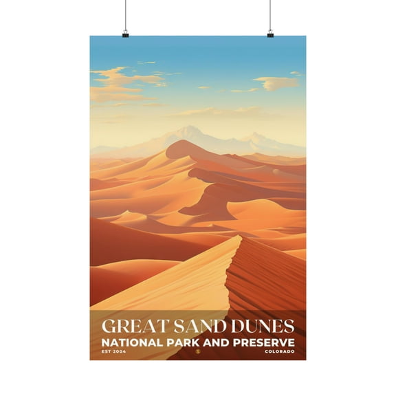 ELNEIT - Great Sand Dunes National Park Poster, Unframed Matte Paper, S07