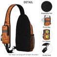 thumbnail image 3 of Sling Backpack,Halloween Spooky Icons Pattern Crossbody Bag with Water Bottle Holder,Waterproof Sling Bag for Men/Women with Chest Phone Holder for Hiking,Travel, 3 of 6