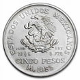 thumbnail image 2 of 1953 Mexico Silver 5 Pesos Hidalgo Bicentennial AU (ASW .6431 oz), 2 of 2