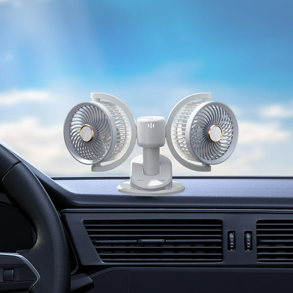 Ventilador de clip en ventilador doble Ventilador de refrigeración tranquila Ventilador de escritorio ajustable Mini ventilador para caminatas Camping
