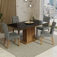 thumbnail image 4 of Juego de Comedor MADESA Mesa con Tablero de Vidrio 4 Sillas Marrón/Negro/Plata Marilia, 4 of 6
