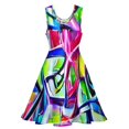 thumbnail image 3 of 2024 Vestido Pattern Female Dress Skate Oversized Fashion Street Waist High Dresses Pretty Print Colorful Dress Graffiti Shiny, 3 of 7
