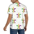 thumbnail image 2 of Fotbe Mardi Gras Carnival1 Baseball Jersey Shirt for Men and Women, Casual Short Sleeves Button Down T-Shirt-XX-Large, 2 of 9