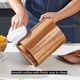 thumbnail image 3 of Soporte for utensilios de madera de Acacia for encimera de cocina, juego organizador de herramientas de cocina giratorio de 360°, 3 of 5