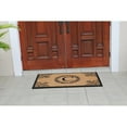thumbnail image 3 of A1HC First Impression Brown/Black Vinyl/Coir 30-inch x 48-inch Floral Monogrammed Double Doormat, 3 of 11