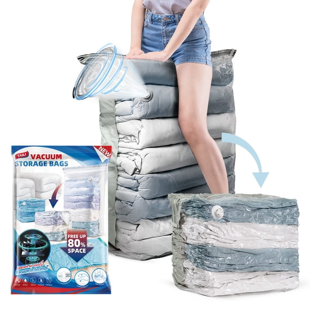 Bolsas de almacenamiento al vacío TAILI Jumbo Cube, paquete de 6 unidades, para ropa