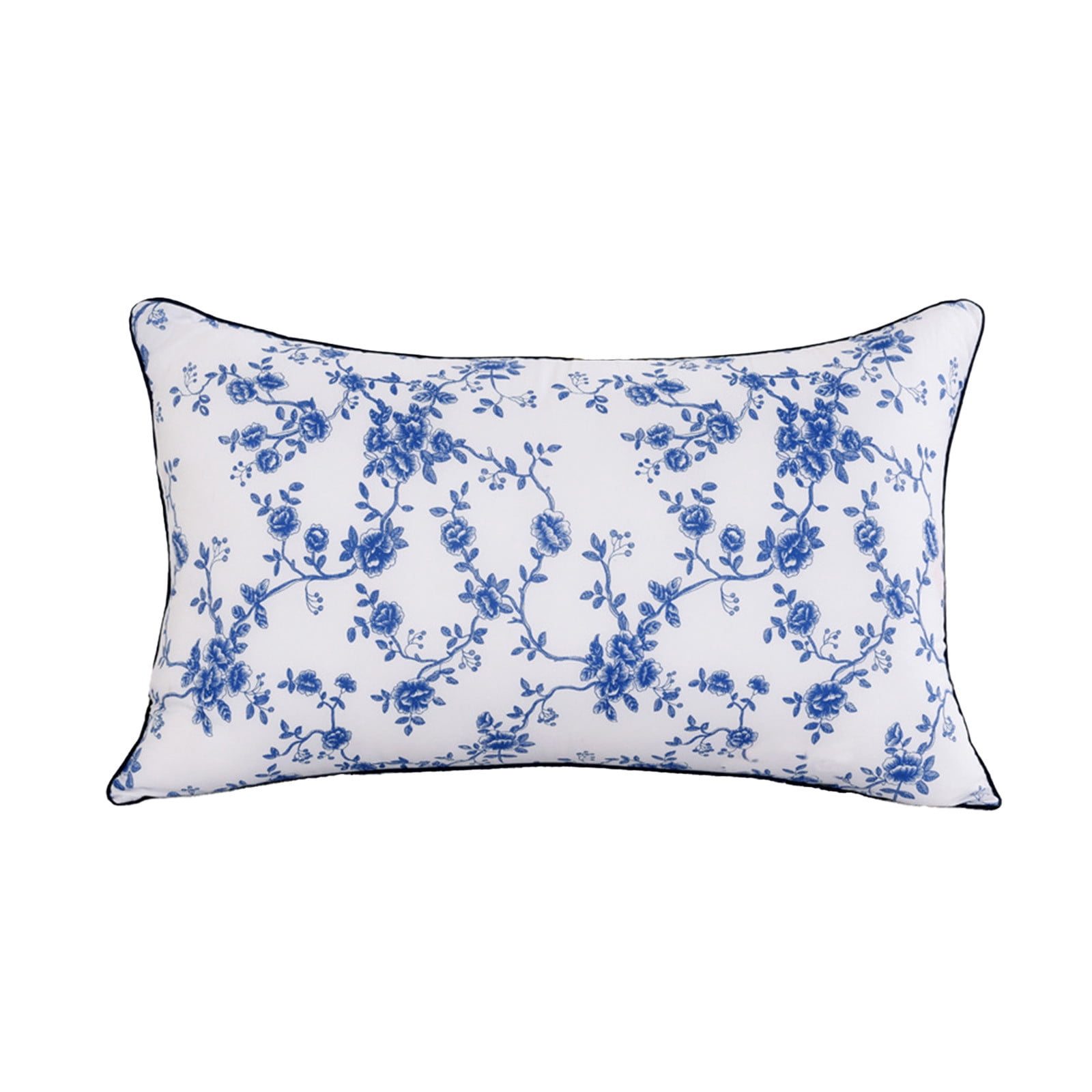 AuroraX Bed Pillows Queen Size Set of 2 Pack Cooling Blue White Decorative Bed Pillows Set for Side and Back Sleep Bedroom Ideas for Women Mother's Day Gifts