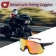 thumbnail image 2 of Gafas de motocicleta únicas 1 Pc, anti-reflejo, tri-acetato de celulosa, PC UV400, gafas de sol para deportes al aire libre para motocross, bicicleta de tierra, ATV, marco negro, lente roja, 2 of 6
