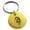 Gold, variant on Stainless Steel Horned Dragon Engraved Small Medallion Circle Charm Keychain Keyring