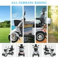thumbnail image 3 of QEEKA All Terrain Mobility Scooter,500lbs Capacity - 800W,Handicap Scooter for Seniors & Adults,Silver, 3 of 11