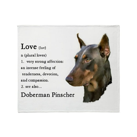 CafePress - Doberman Pinscher Gifts Throw Blanket - Soft Fleece Throw Blanket, 50"x60" for All Ages