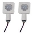 thumbnail image 1 of 2X High Quality Automatic PIR 85-265V Security PIR Infrared Motion Sensor Detector Wall LED Light Outdoor White, 1 of 8
