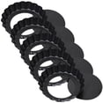 thumbnail image 4 of 5Pcs Egg Tart Molds Tart Pans with Removable Bottom Nonstick Baking Pans Cupcake Pans, 4 of 8