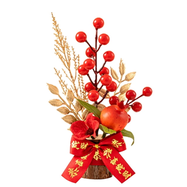 Adornos De Mesa Para El Año Nuevo Y El Festival De Primavera Adornos De Árbol De La Fortuna Adornos De Flores Adornos De Mesa En Maceta B