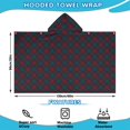 thumbnail image 2 of Green and Red Christmas Plaid Pattern Hooded Bath Towel，60"x35" for Ages 3 To 12 Kids, Quick Dry Lightweight Soft Microfiber Hood Beach Towel Cover Up for Kids, 2 of 7