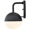 thumbnail image 3 of Nuvo Lighting Atmosphere 6W LED Medium Wall Lantern Matte Black with White Opal Glass, 3 of 7