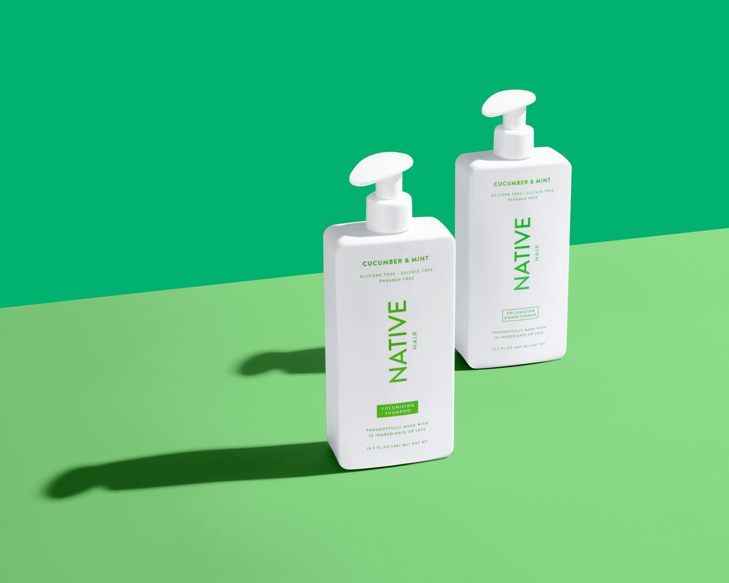 Shampooing volumisant Native Concombre et menthe, sans sulfate, sans parabènes 487 ml
