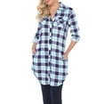 thumbnail image 3 of White Mark Women's Piper Plaid Tunic Top, 3 of 4