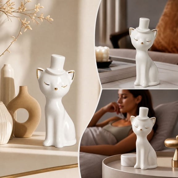 Byndra Home Desktop Ceramic Decor, Couple Ornament Figurine Set with Romantic Design and Classic Style, Tabletop Display for Living Room, Bedroom, Foyer, Study Space
