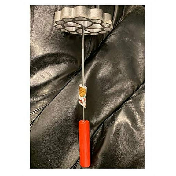 Mexican Cast Aluminum Bunuelera With Red Wooden Handle mode para hacer bunuelos 5" Mexico