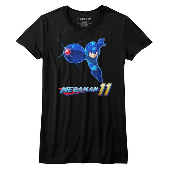 Mega Man Mega 11 Black Junior Women's T-Shirt