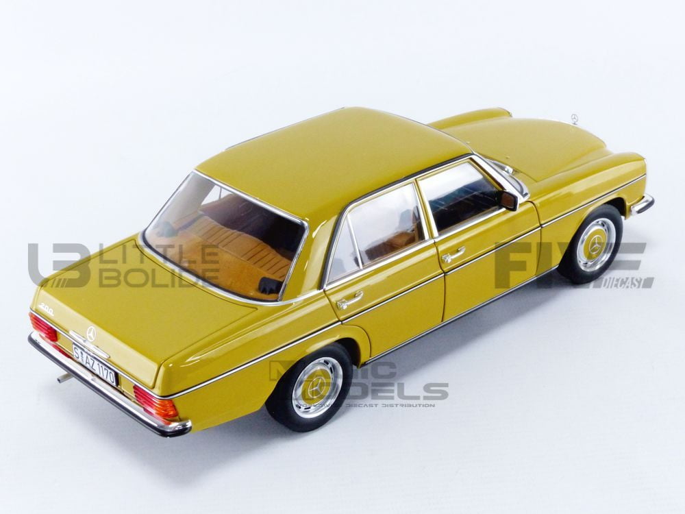 - 2 Series 1973-1976 sahara yellow Mercedes 200 /8 1:18 Norev Code 673 W115 