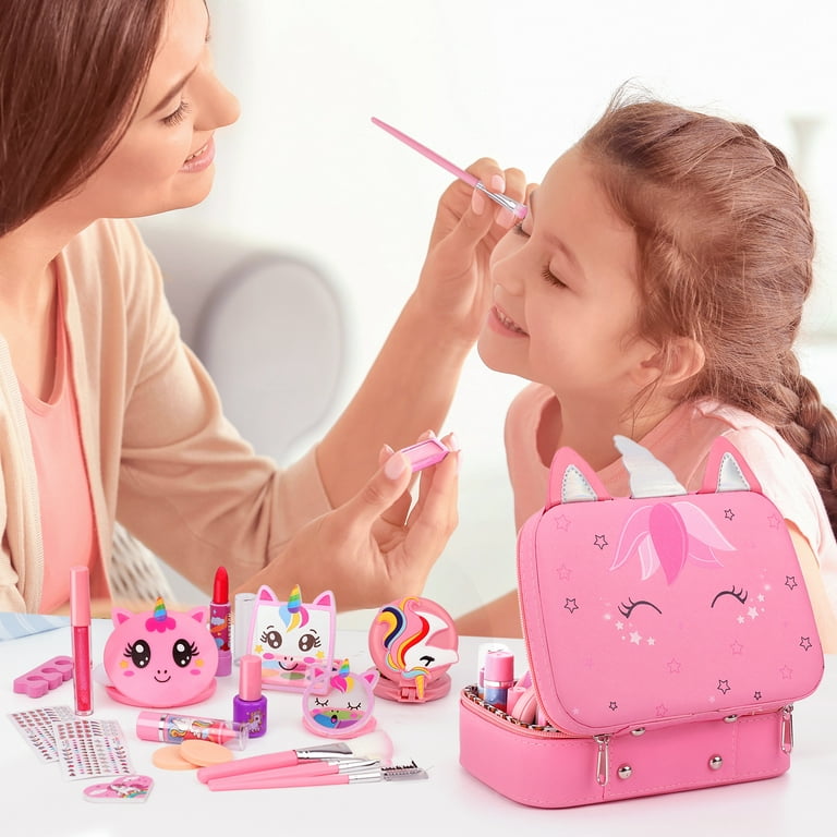 Kids Washable Makeup Girl Toys - Kids Makeup Kit for Girl, Real Make Up  Set, Little Girls Makeup Kit for Toddler Kid Children Princess, Christmas  Birthday Gift Toys for Girl 4 5