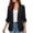 Black, variant on Setooff Women's Open Front Lapel Single Button 3/4 Length Sleeve Rolled Cuff Work Office Blazer Jacket, Trendy Business Casual Womens Tops, Versatile Tshirts Shirts for Women