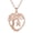 Rose Gold, variant on Heart Tree of Life Necklace Custom Initial Letter Pendant Jewelry for Women, Gift for Mom Daughter Wife
