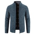 thumbnail image 2 of Suéter de otoño e invierno, suéter de hombre más abrigo de cuello de terciopelo, suéter tipo cárdigan de hombre, 2 of 5