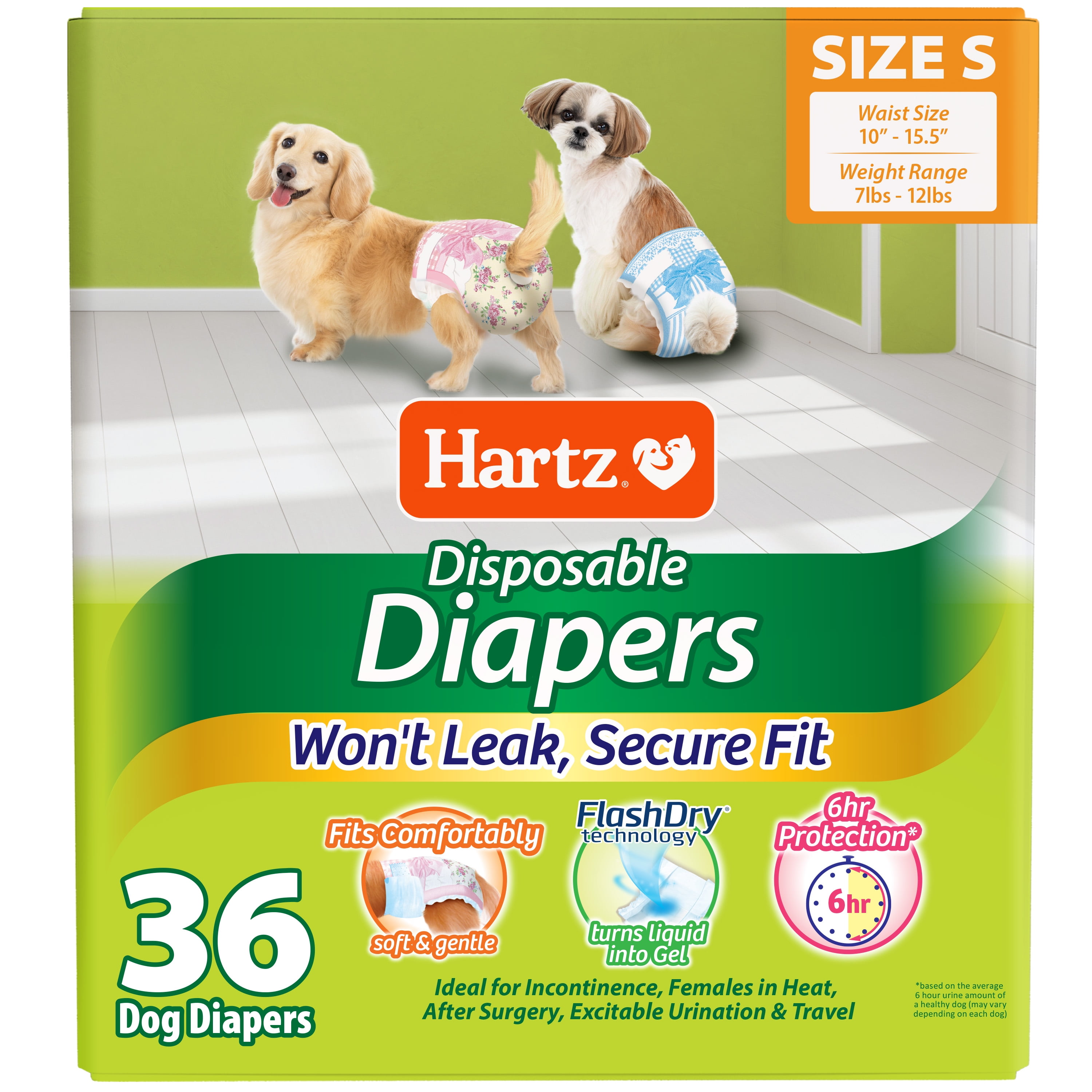 20 Count Disposable Male Dog Wraps OR Female Dog Diapers 20 Premium Quality Adjustable Doggie Wraps OR Diapers with Moisture Control and Wetness Indicator 