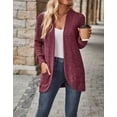 thumbnail image 2 of Lightweight and Cardigan for Women Solid Color Open Front Loose Fit Cardigans Soft Women Coat With Pokets Cogild, 2 of 6