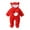 Red, variant on Edvintorg 0-24Month Newborn Fleece Footie Jumpsuit Hooded Warm Thicken Winter Outwear Snowsuit for Baby Girls and Boys Toddler Romper Outfit