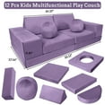 thumbnail image 2 of CazToi 12 Pcs Modular Kids Play Couch with 2 Balls and Tunnel Child Sectional Sofa for Playing, Sleeping & Creating, 2 of 7
