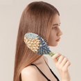 thumbnail image 3 of Hair Brush Floral Art Modern Classic Cushion Base Hair Brushes Touch Paddle Oval Hairbrush, 3 of 7