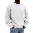 thumbnail image 6 of Horkkom Corduroy Shirt Men Solid Color Crew Neck Work Casual Shirts Long Sleeve Oversized Fall Shirt XXXL, 6 of 7