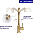 thumbnail image 3 of Matte Kitchen Faucet, Kitchen Mixer Tap with 360 Swivel Spout, Brass, 3 of 5
