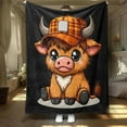 thumbnail image 2 of Soft and Comfortable Highlands Cow Blanket - Luxurious and Cozy Decor for Home, Perfect for Cuddling and Relaxing, 2 of 8