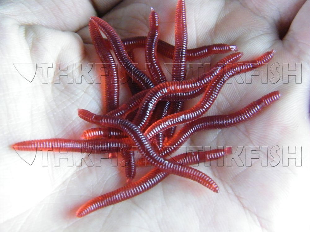 80pcs Earthworm Red Worms Soft Fishing Lure Baits Walmart Canada