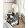 thumbnail image 4 of End Table Space Saving Table with 3 Open Tiers for Living Room Bedroom Gray, 4 of 6