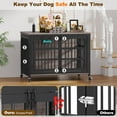 thumbnail image 4 of EasyCom Meuble Cage pour Chien TTG 48 Pouces/42 Pouces/33 Pouces avec Roulettes, Chenil Intérieur Robuste pour Grands Chiens, Cage pour Chien Résistante aux Fugues et à la Mastication pour Chien Très Anxieux, Décorer la Maison comme Meuble Télé, Table d'Appoint, 4 of 9