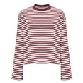 thumbnail image 3 of yillto Women Long Sleeve Shirts Striped Crew Neck Basic Slim Tee Pullover Casual Stretchy Loose Tops, 3 of 6