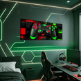 thumbnail image 2 of Erosebridal Red Green Gaming Canvas Wall Art Set of 3, Teens Gamepad Print Wall Decor for Kitchen, Gamer Living Room Decor, 2 of 5