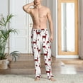 thumbnail image 5 of Mens Pajama Pants - Soft Sleep & Lounge Pants for Men, Plaid Pattern Simple Cute Deer_A Cuteness Casual PJ Bottoms Pants with Pockets, 5 of 5