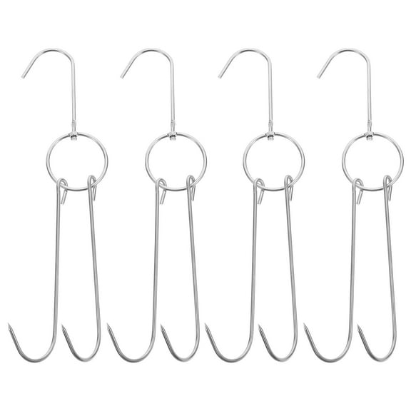 Stainless Steel Meat Hooks for Grilling BBQ Rib Poultry Duck Roasting Drying Smoking Kitchen