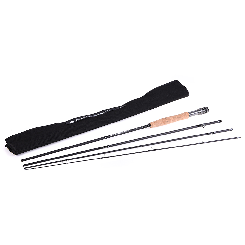 Rodmaker247 30-Inch Black Fly Rod Sock – 4-Piece Rod Bag, Protective Cloth Sleeve