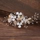 thumbnail image 2 of Peineta De Boda Con Hojas Doradas Y Flores Para Novia Tocado Ligero Elegante Accesorio Para El Cabello, 2 of 4