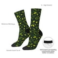 thumbnail image 4 of Rateoe Green Branch Olive for Women Casual Calf Socks - Cute Crew Socks - Thin Soft Above Ankle Socks Size 5-11, 4 of 6