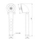 thumbnail image 2 of Cabezal de Ducha Dura Faucet DF-SA135-CP Ahorro de Agua Cromo, 2 of 5